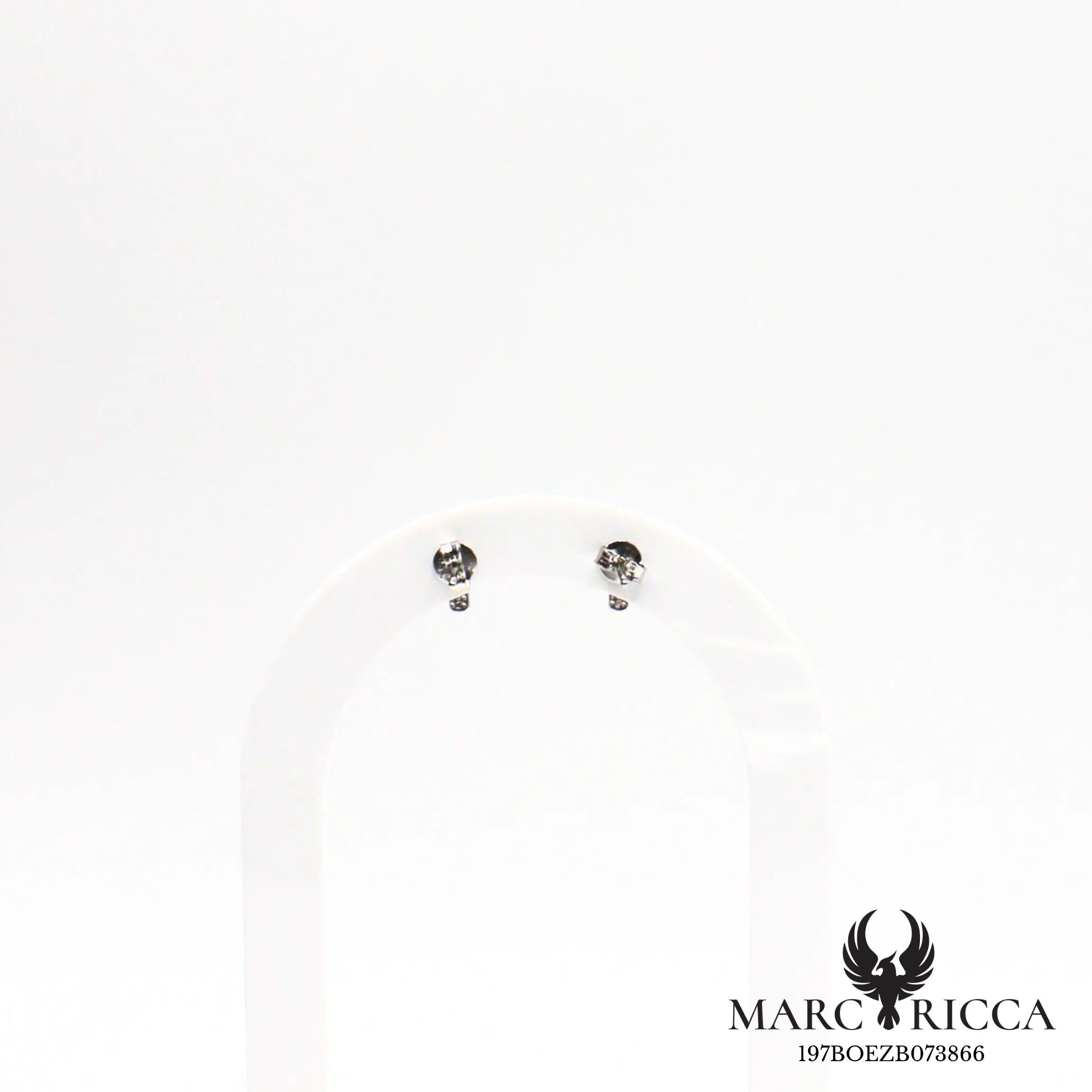 Boucles d'oreilles clous croix zirconium en argent