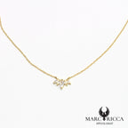 Collier chaîne en vermeil avec zirconium