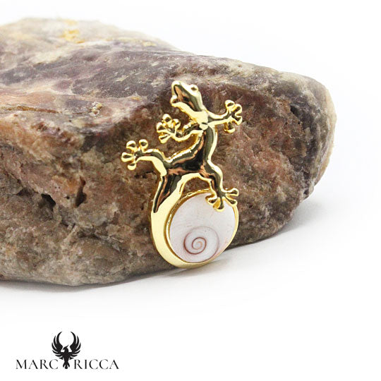 Pendentif Argent ou vermeil  Œil de Sainte -Lucie Gecko