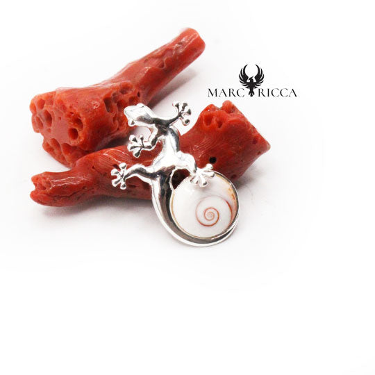 Pendentif Argent ou vermeil  Œil de Sainte -Lucie Gecko