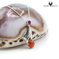 Pendentif Argent Main Argentet Corail