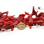 Bracelet Or Cordon Madone & Corail