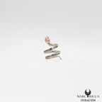 Bague serpent réglable œil de Sainte Lucie et argent