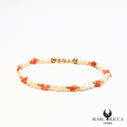 Bracelet Corail rose Cupolino & perles