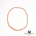 Collier corail rose et perles en vermeil