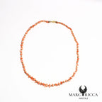 Collier corail rose et perles en vermeil