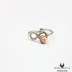Bague infini avec Oeil de Sainte Lucie en argent ou vermeil