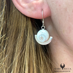 Boucles Argent Œil de St-Lucie Demi-cercles