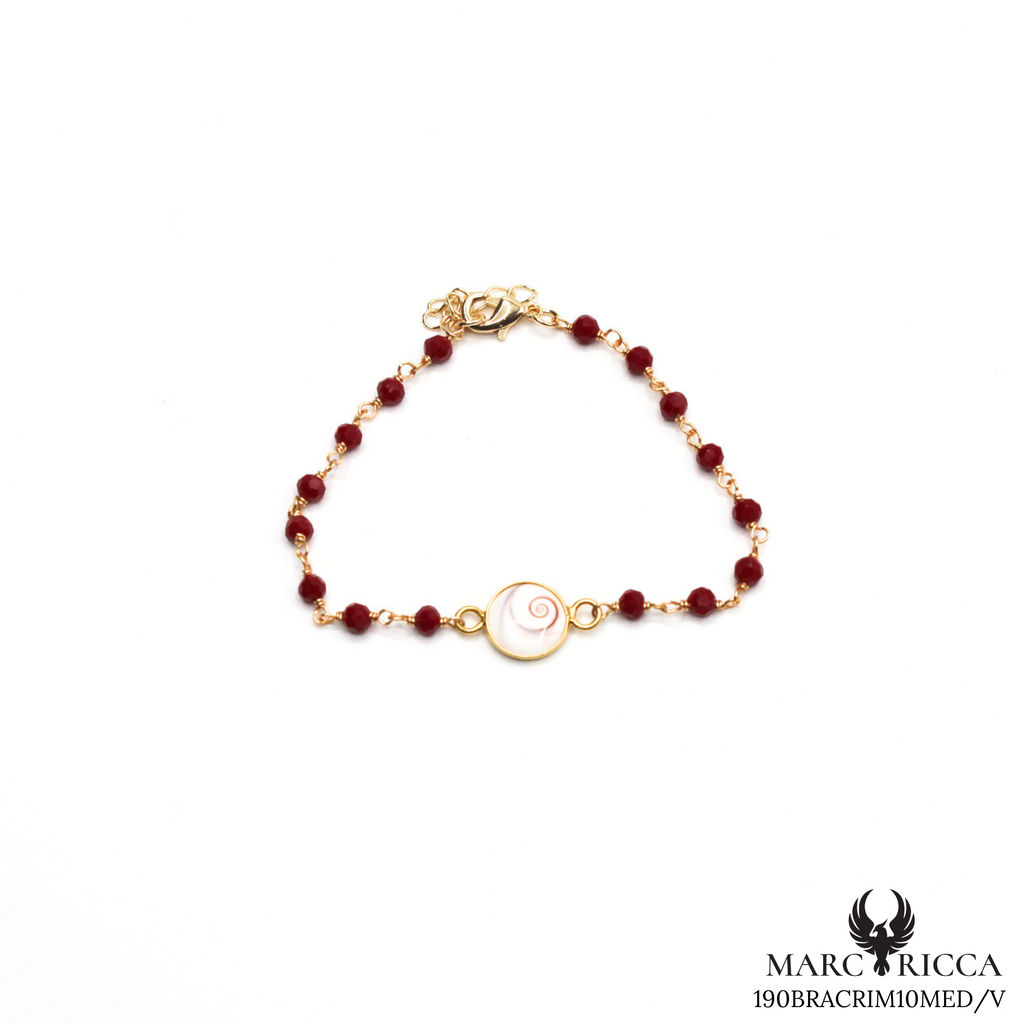 Bracelet Œil de Sainte Lucie et Cristal en vermeil