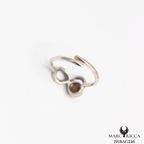 Bague infini avec Oeil de Sainte Lucie en argent ou vermeil