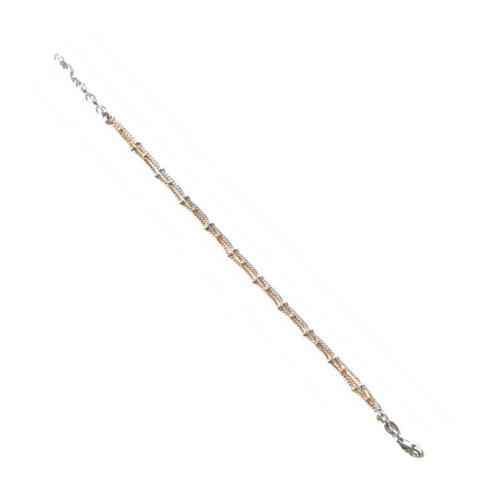 Bracelet trois rangs Argent, Argent doré et rosé- Valenzi