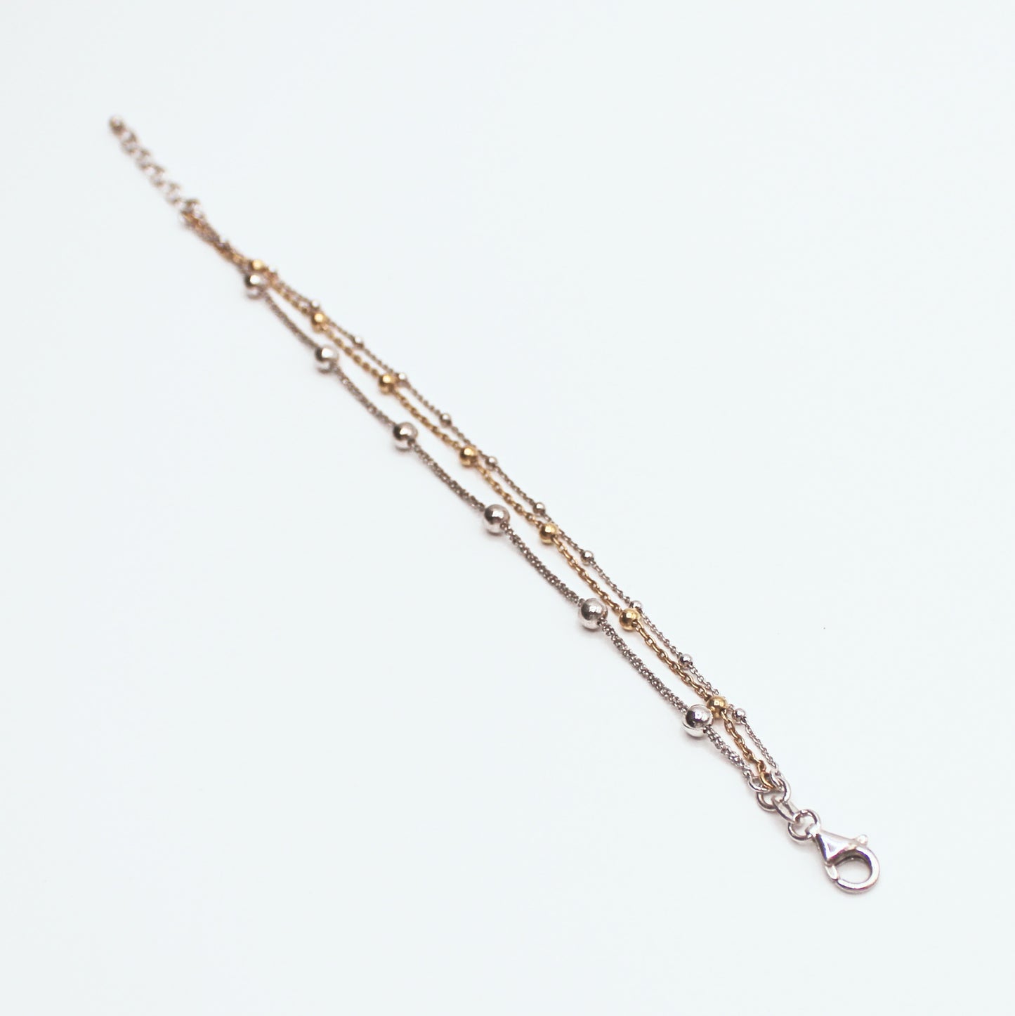 Bracelet trois rangs Argent et Argent doré - Valenzi