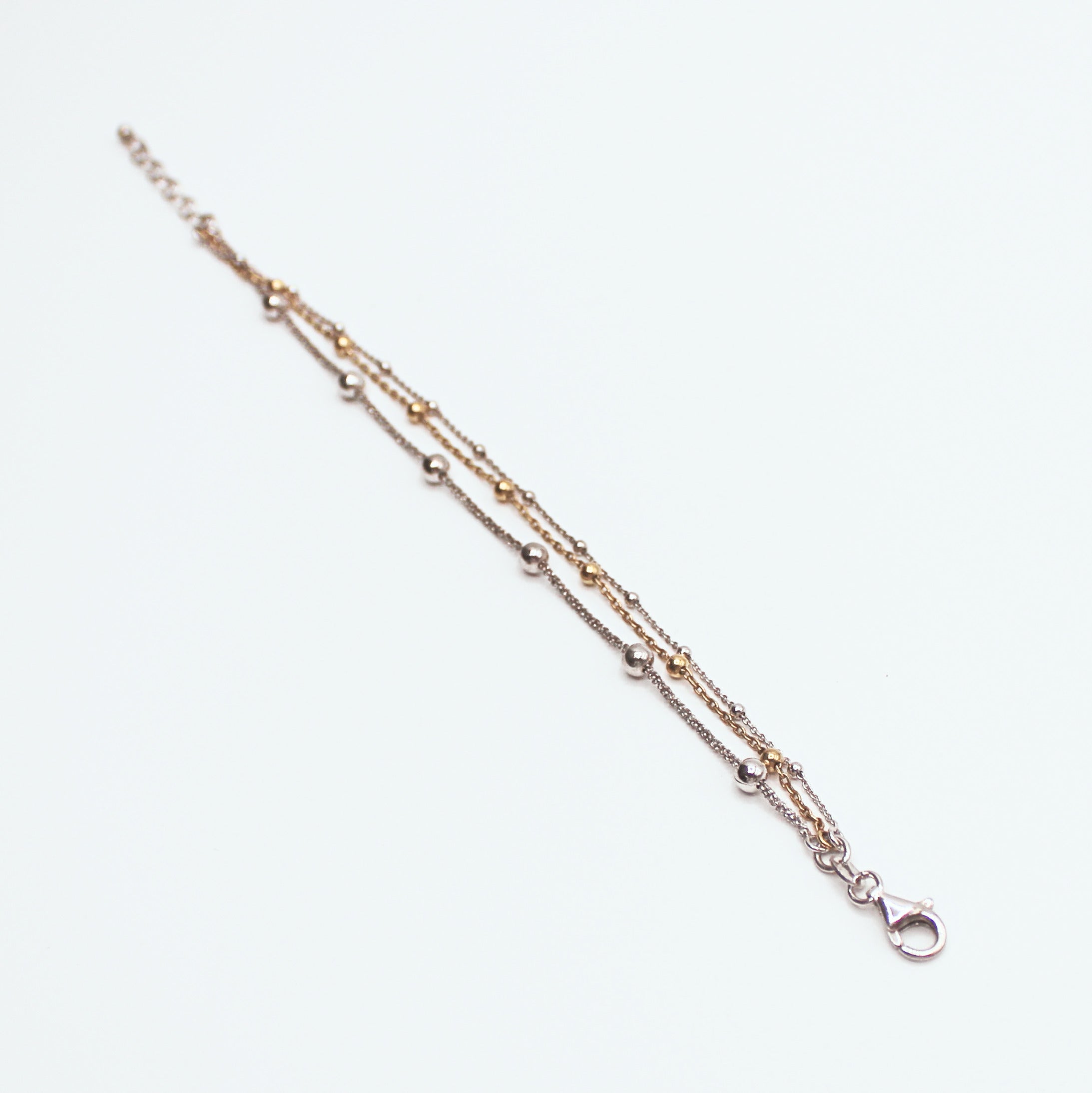 Bracelet trois rangs Argent et Argent doré - Valenzi