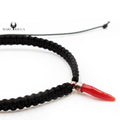 Bracelet Argent Cordon Corne de Corail