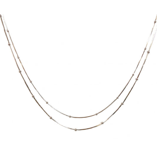Collier deux rangs Argent - Valenzi