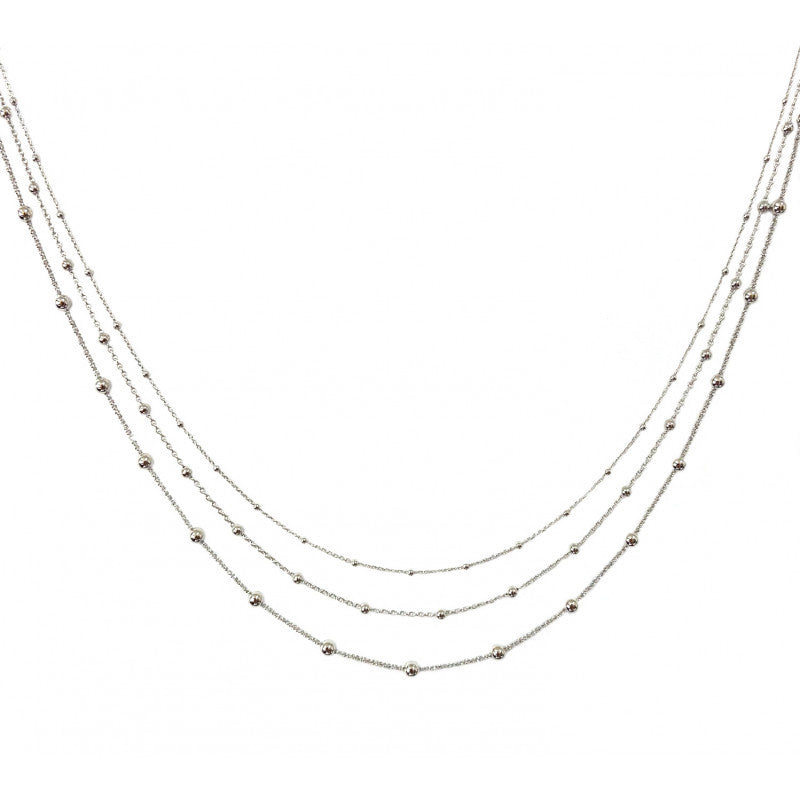 Collier trois rangs Argent - Valenzi