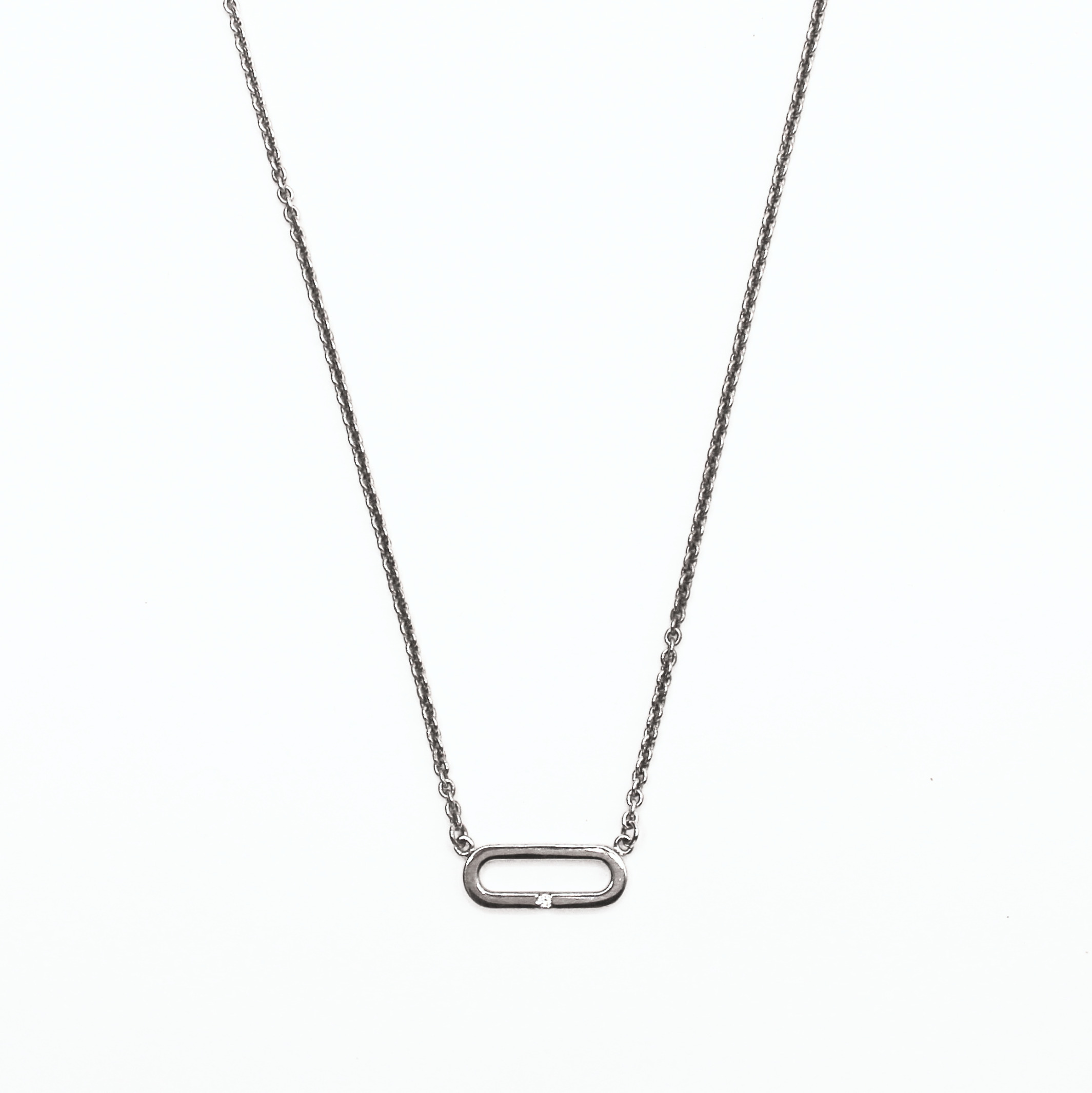 Collier Maillon Argent et Oxyde de Zirconium - VALENZI