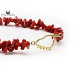 Bracelet Argent Corail Cupolinu Rouge et Corse
