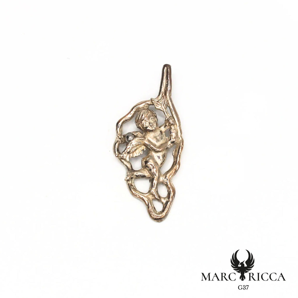Pendentif corse avec un ange en argent