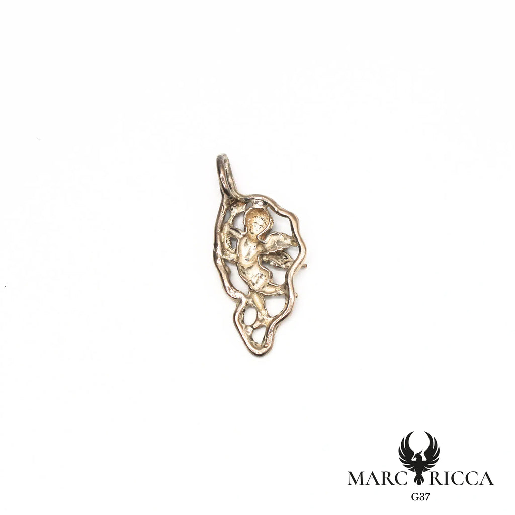 Pendentif corse avec un ange en argent