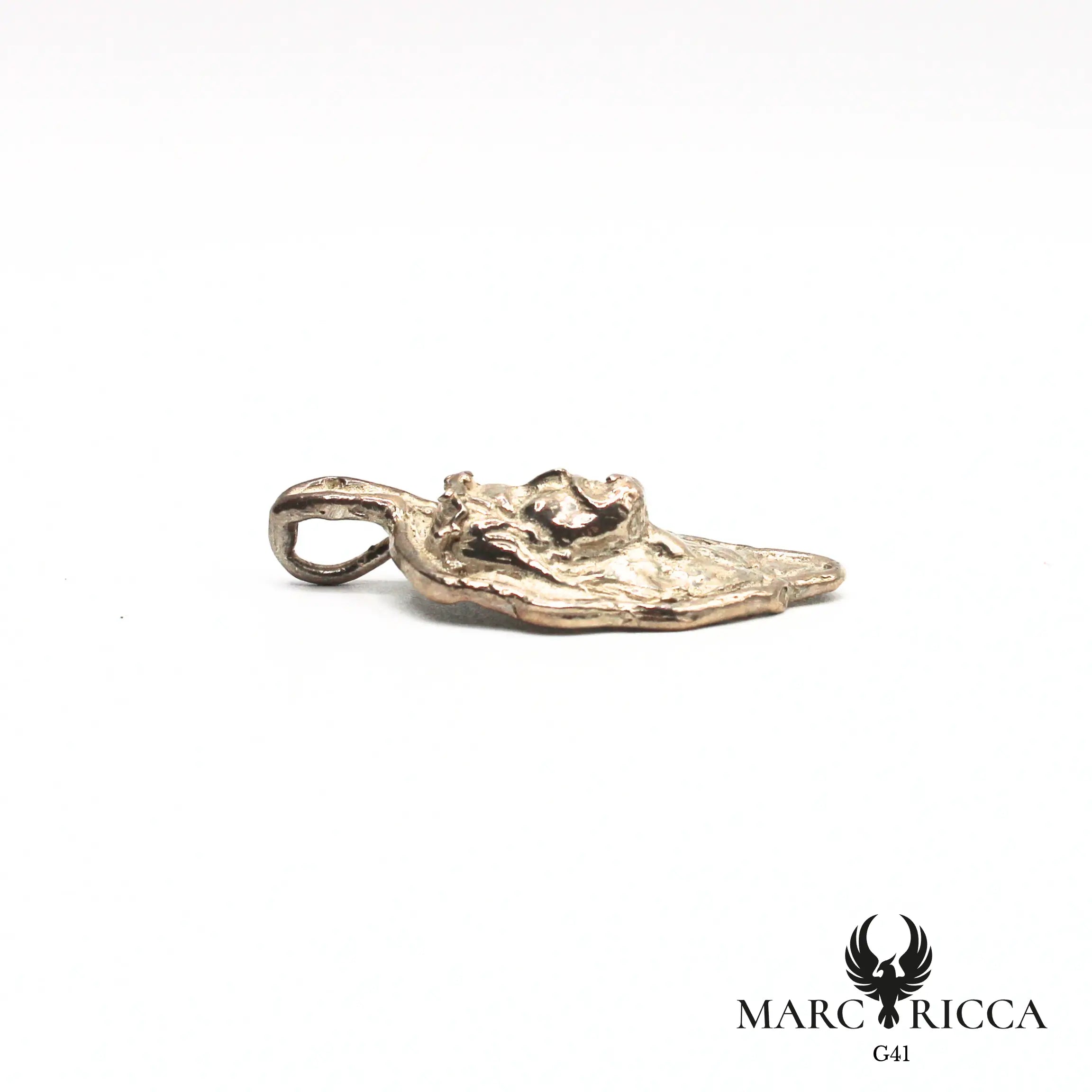 Pendentif corse avec tête du Christ en argent