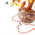 Collier Argent Corail Rouge Gigi