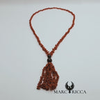 Collier Sautoir Corail et Onyx