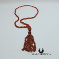Collier Sautoir Corail et Onyx
