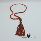 Collier Sautoir Corail et Onyx