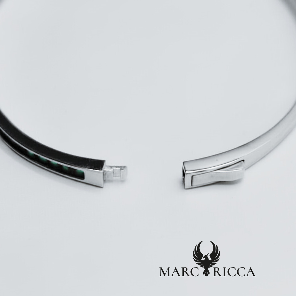 Bracelet en Argent 925 et Zircon vert ou rose