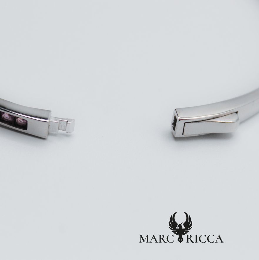 Bracelet en Argent 925 et Zircon vert ou rose