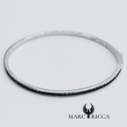 Bracelet en Argent 925 et Zircon vert ou rose