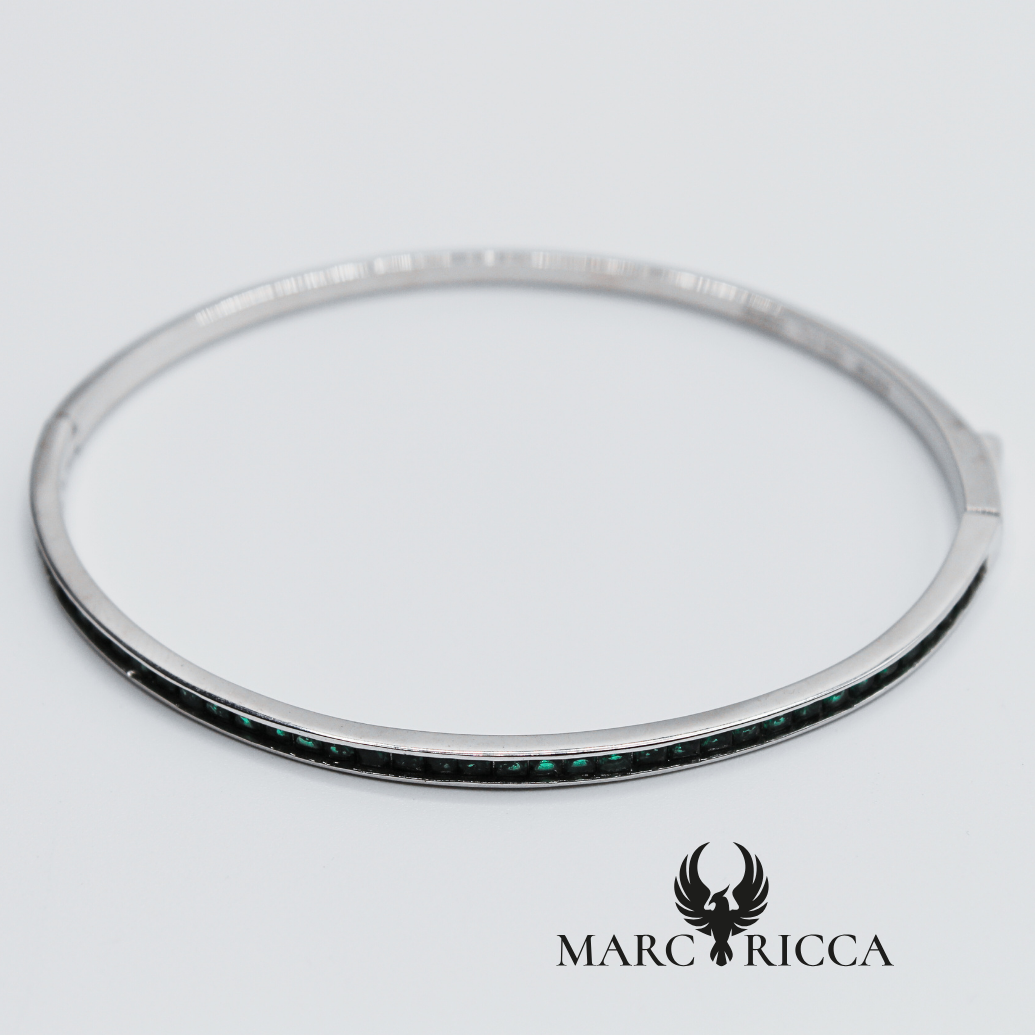 Bracelet en Argent 925 et Zircon vert ou rose
