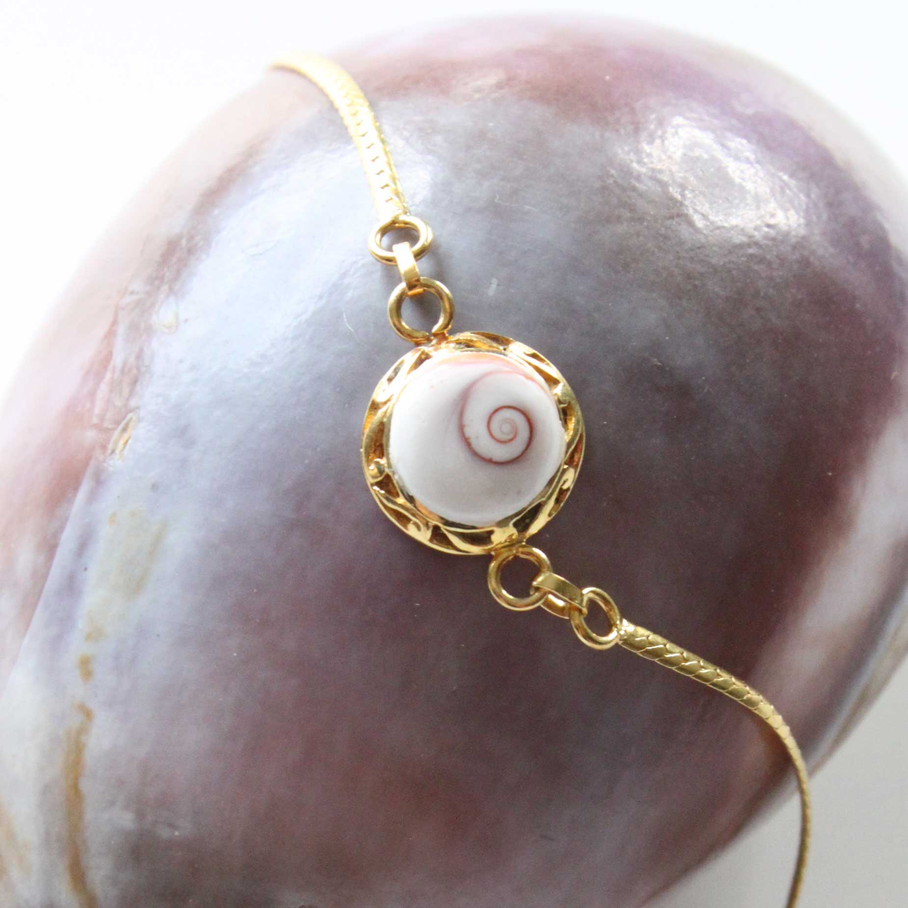 Bracelet Vermeil ou Argent œil de St-Lucie Frise