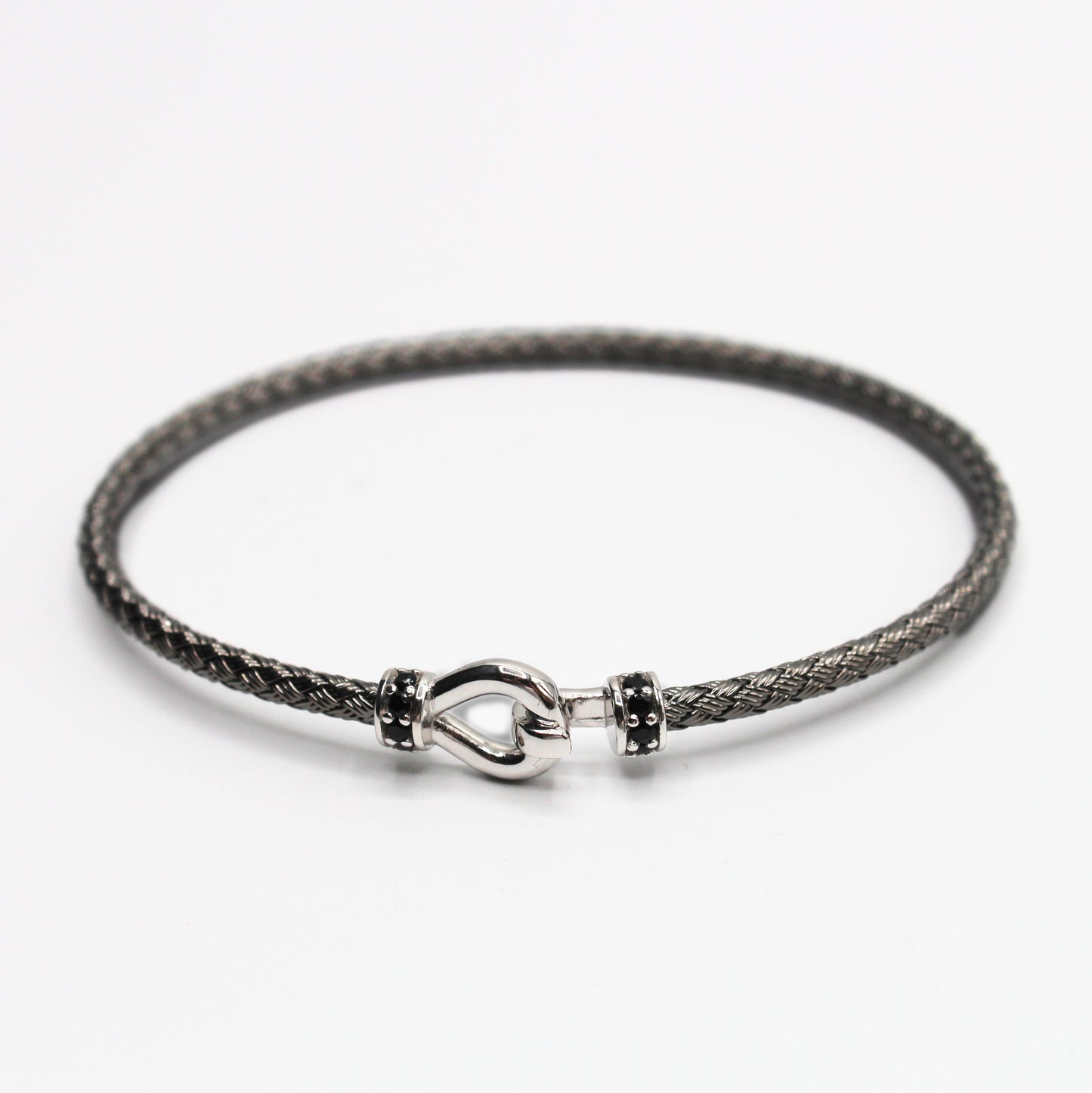 Bracelet Argent tressé, motif Barrette - Valenzi