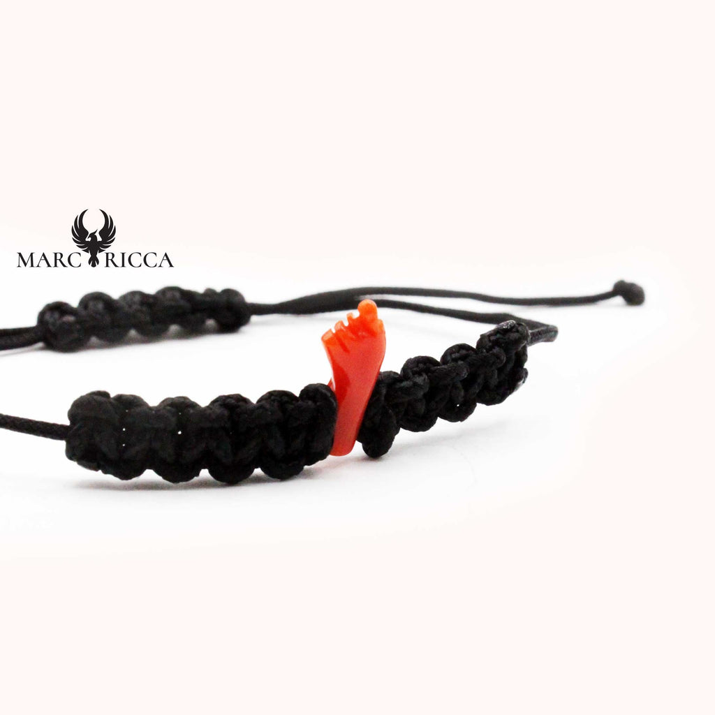 Bracelet Cordon & Main Corail Rouge