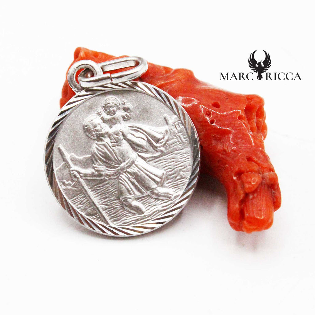 Pendentif Saint-Christophe en argent ou vermeil