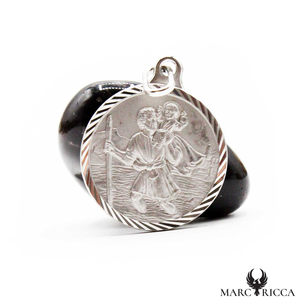Pendentif Saint-Christophe en argent ou vermeil