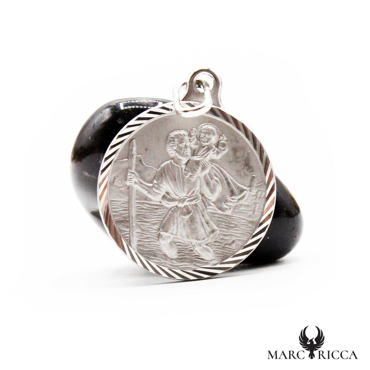 Pendentif Saint-Christophe en argent ou vermeil