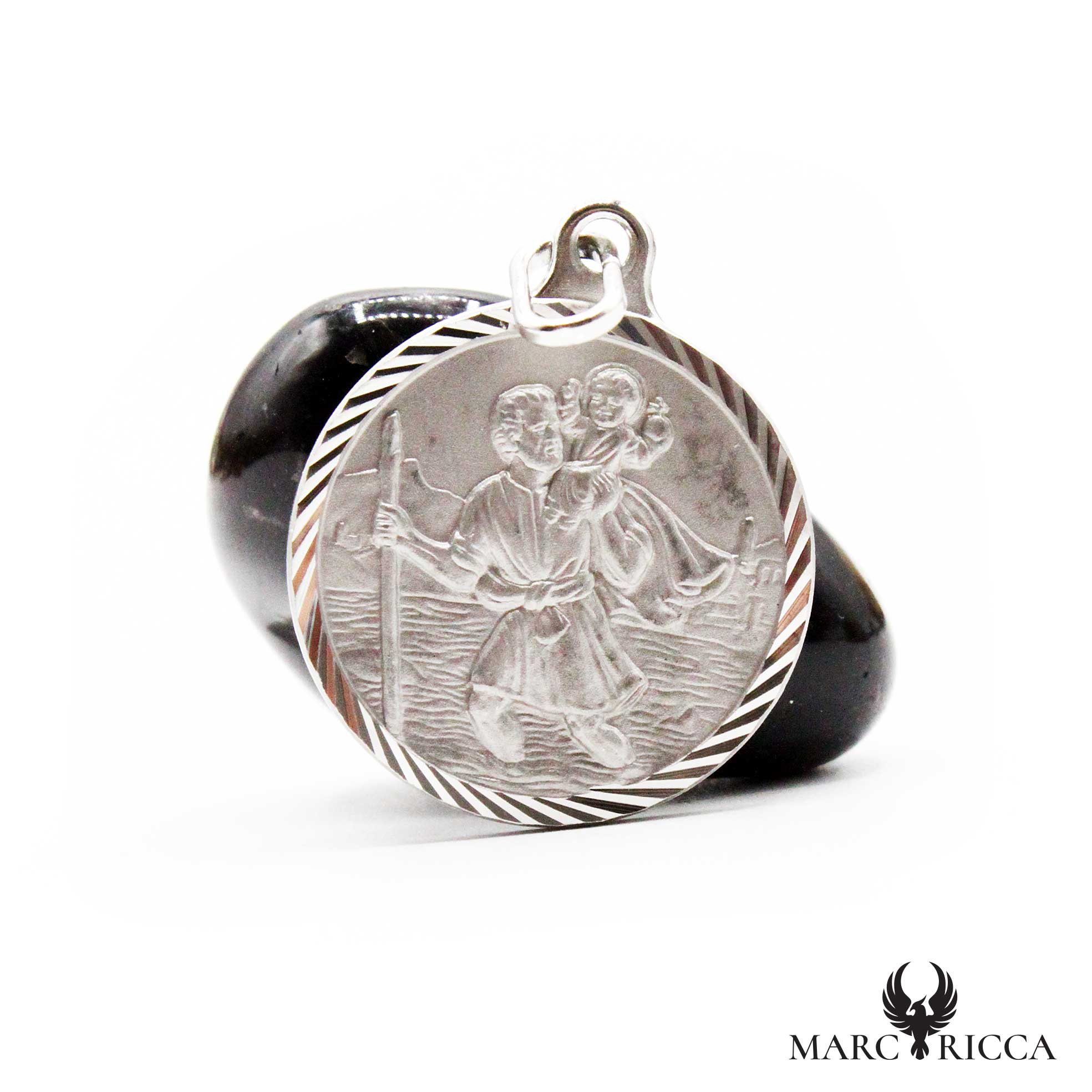 Pendentif Saint-Christophe en argent ou vermeil