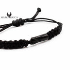 Bracelet Cordon Macramé & Main en Corail