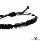 Bracelet Cordon Macramé & Main en Corail