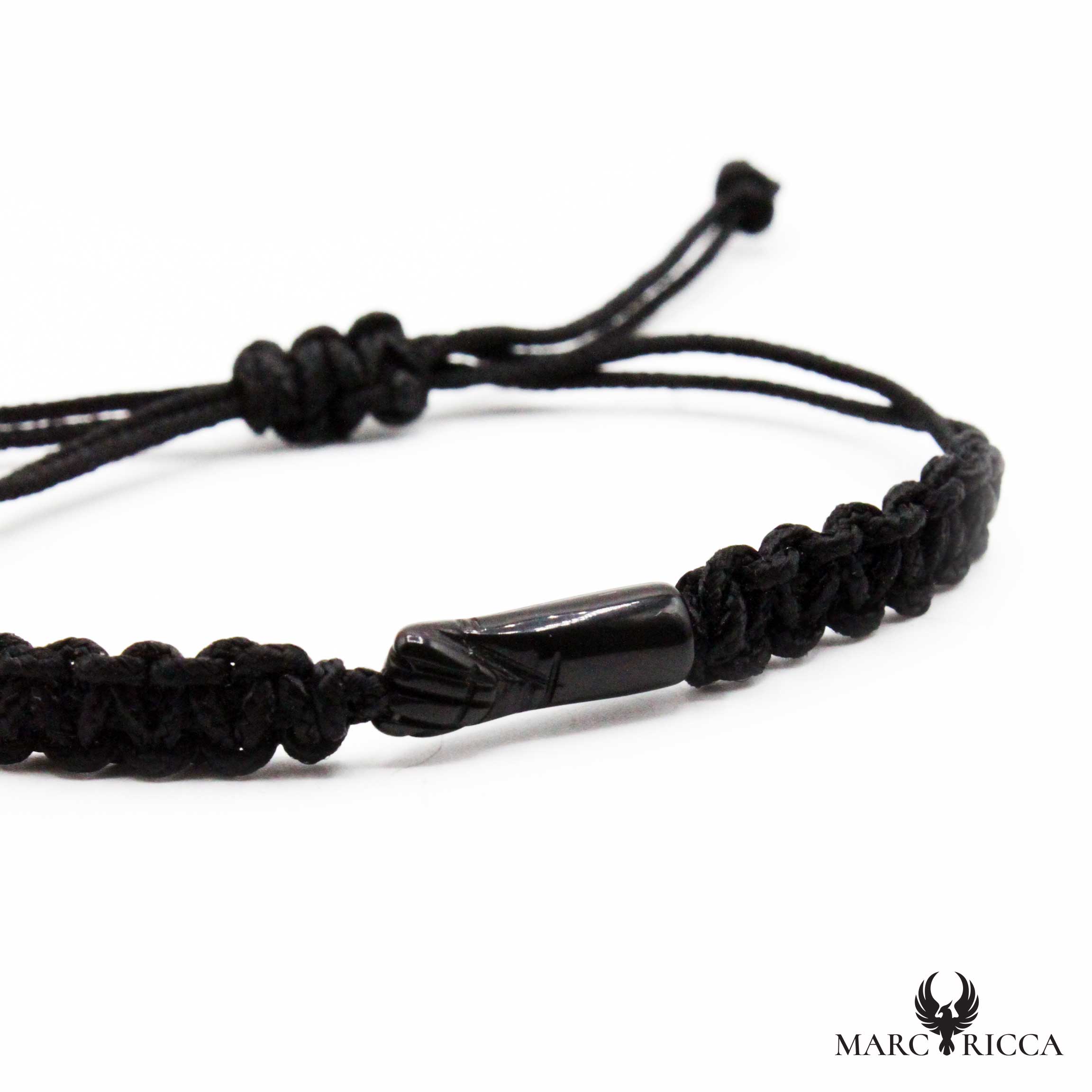 Bracelet Cordon Macramé & Main en Corail