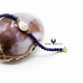 Bracelet Argent œil de St-Lucie & Lapis Lazuli Vermeil