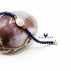 Bracelet Argent œil de St-Lucie & Lapis Lazuli Vermeil