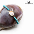 Bracelet Argent œil de St-Lucie & Turquoise Vermeil