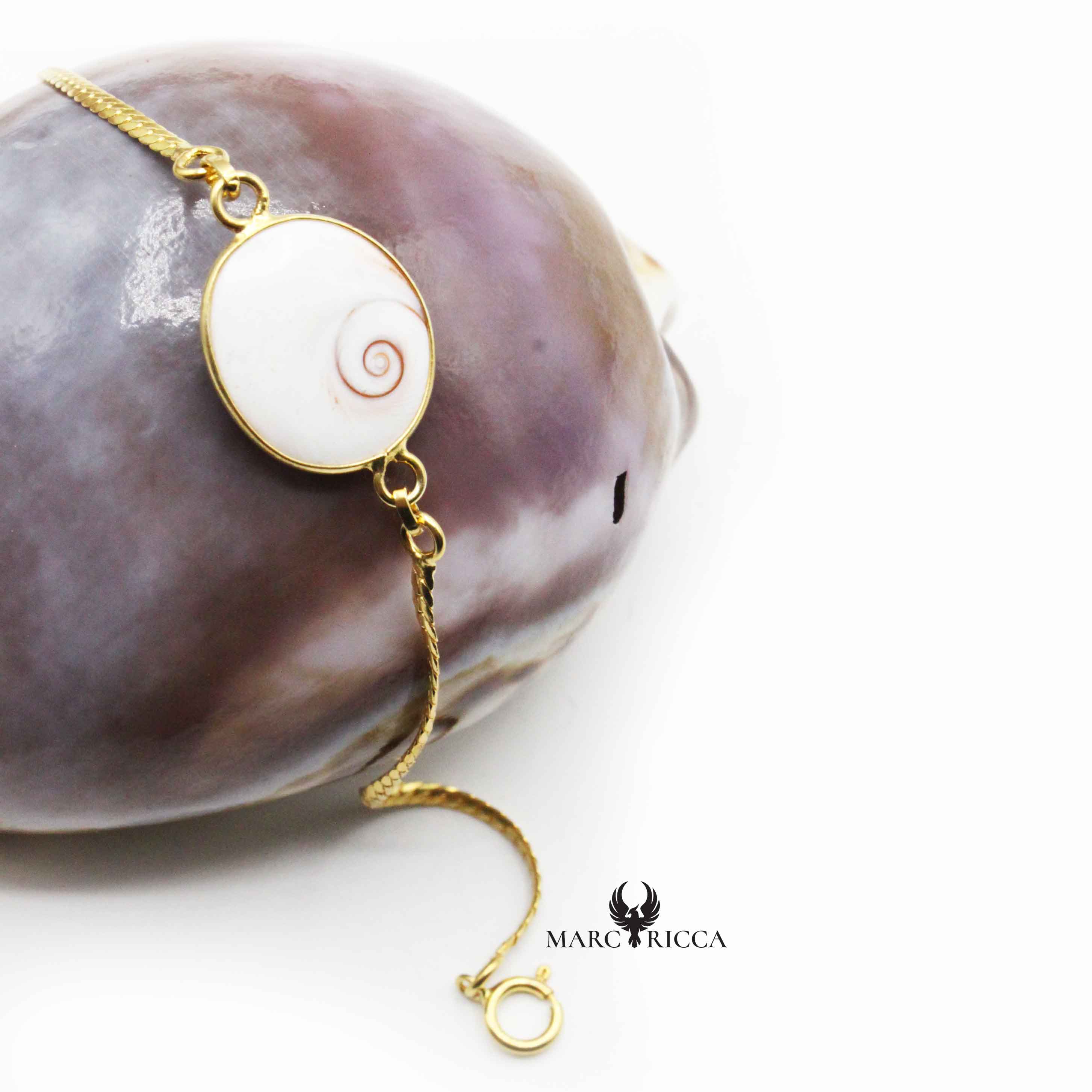 Bracelet Vermeil œil de St-Lucie Ovale