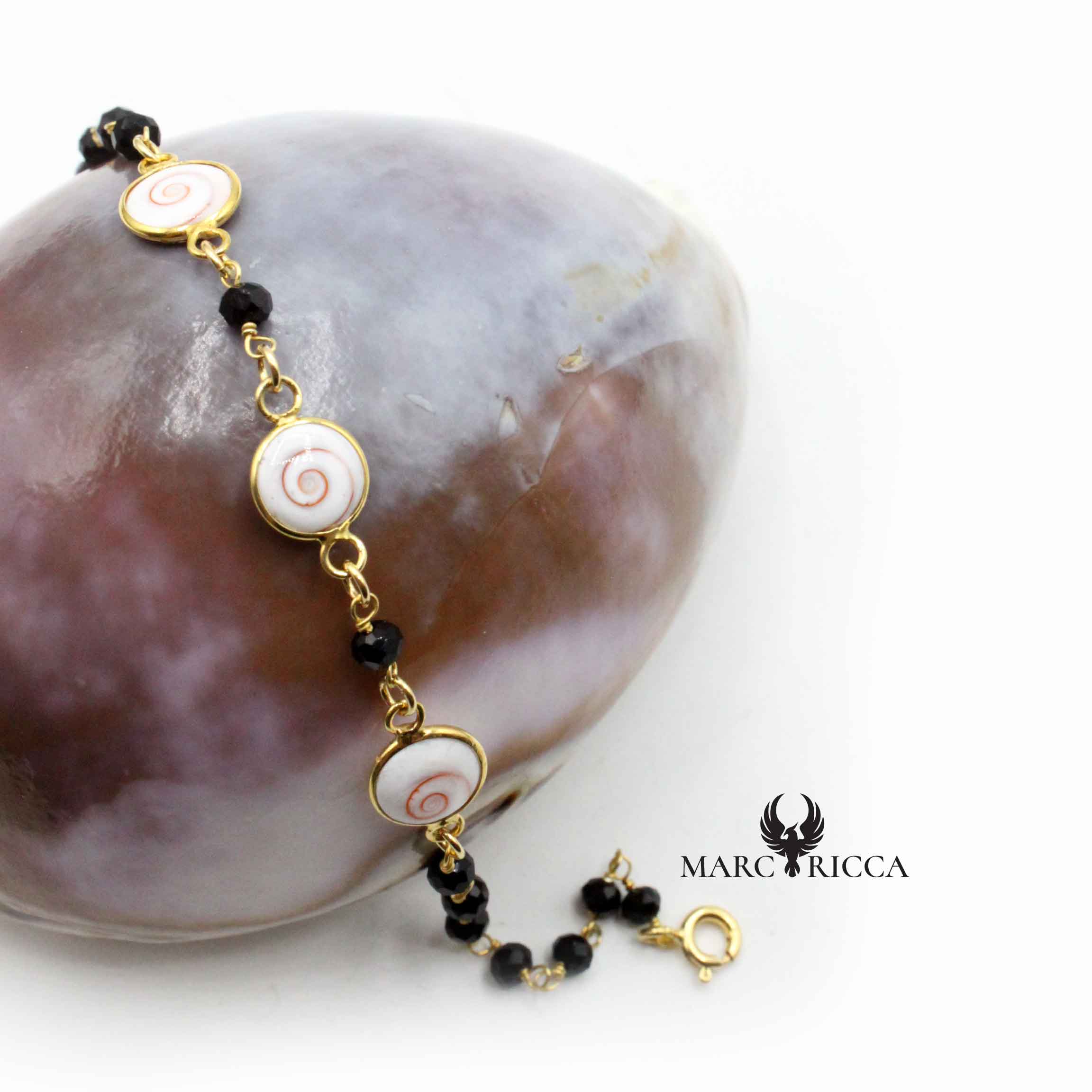 Bracelet Vermeil Œil de St-Lucie 3 & Cristal