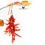 Boucles Argent Corail Frange
