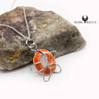 Pendentif Argent Œil de Sainte-Lucie Fleur